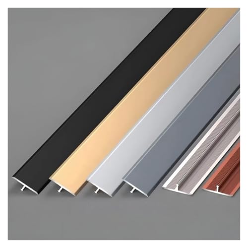 HIFRQVVC T-Profil-Bodenübergangsleisten, Boden-Wand-Übergangsstreifen, 3er-Pack, Mehrfarbig, 1,5–4 cm x 90 cm(Rose Gold,1.5cm*270cm(3 * 90cm)) von HIFRQVVC