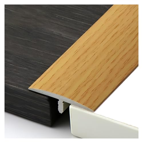 HIFRQVVC T-Profil-Bodenübergangsleisten, T-Form-Bodenübergangsleiste, selbstklebend, Holzmaserung, Mehrfarbig, 3,8 cm x 90 cm(Natural) von HIFRQVVC