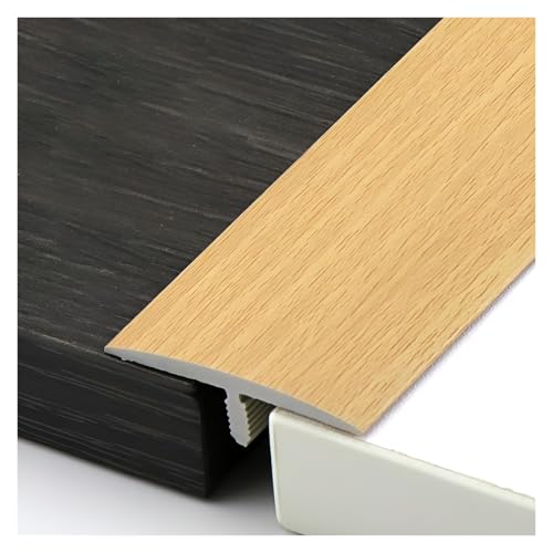 HIFRQVVC T-Profil-Bodenübergangsleisten, T-Form-Bodenübergangsleiste, selbstklebend, Holzmaserung, Mehrfarbig, 3,8 cm x 90 cm(Wood) von HIFRQVVC