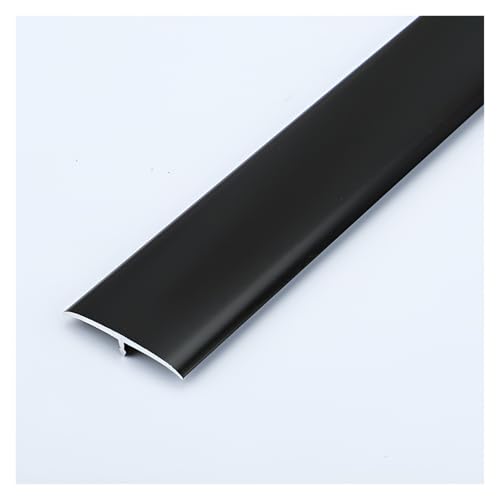 HIFRQVVC T-Profil-Bodenübergangsleisten, Tür Teppich Fliesen Boden Aluminium T Formteil Übergangsleiste Selbstklebend 1,3 in x 90 cm (3 ft) Multicolor(Black) von HIFRQVVC