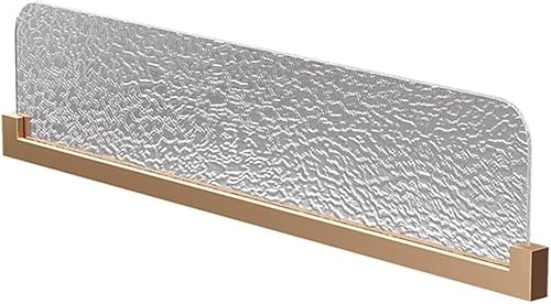 HIFRQVVC Trennwände für Essbereiche, Esszimmertrennwand aus gehärtetem Glas und Stahl mit LED-Licht, Mehrfarbig, mehrere Größen(Rose Gold,9.8x31.4in) von HIFRQVVC