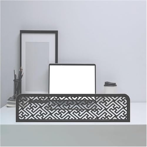 HIFRQVVC Trennwände für Essbereiche, Freistehender Esszimmer-Trennwand-Arbeitsplatten-Bildschirmteiler, Gold und Schwarz, 11,8/19,7 Zoll Höhe, mehrere Längen(Black,19.7x27.6in) von HIFRQVVC