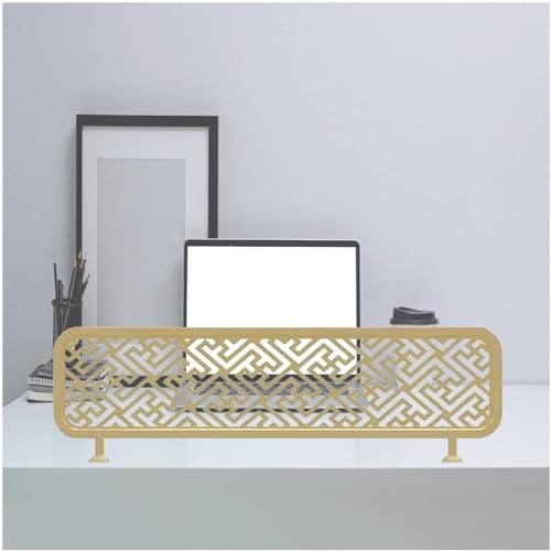 HIFRQVVC Trennwände für Essbereiche, Freistehender Esszimmer-Trennwand-Arbeitsplatten-Bildschirmteiler, Gold und Schwarz, 11,8/19,7 Zoll Höhe, mehrere Längen(Gold-a,19.7x31.5in) von HIFRQVVC