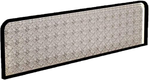 HIFRQVVC Trennwände für Essbereiche, Freistehender Glas-Trennwandschirm, Eisenrahmen, Schwarz und Gold, 60–150 x 45 cm(Black,130x45cm) von HIFRQVVC