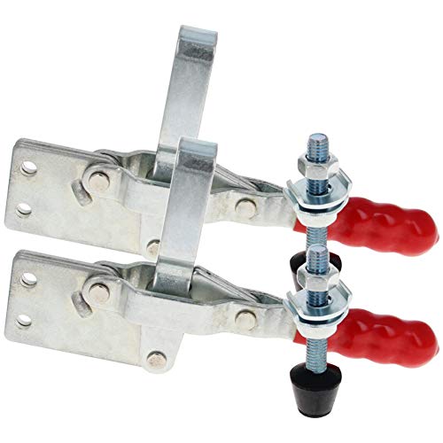 Horizontale Schnellspannklemme, Kniehebelspanner 101DI Rot 127 Kg Horizontal Schnellspanner 2er Pack(2 pcs) von HIFRQVVC