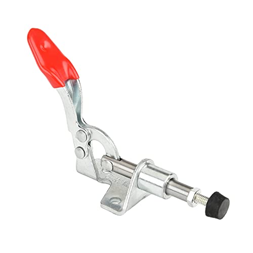 Horizontale Schnellspannklemme, Push-Pull-Kniehebelklemme aus Kohlenstoffstahl, blau verzinkt, 386 kg Klemmkraft, Schnellverschluss(GH-301-A 3pcs) von HIFRQVVC