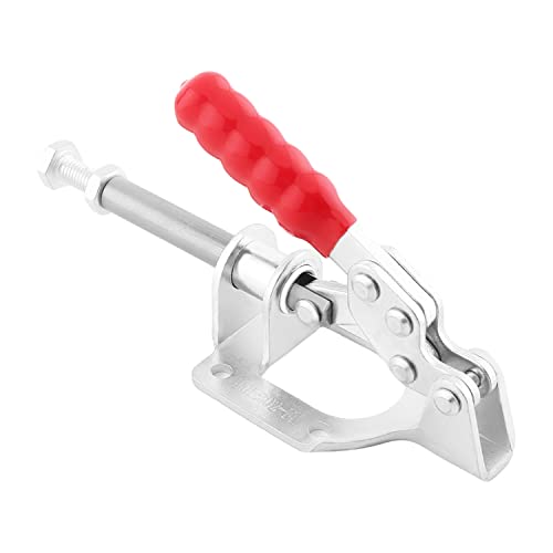 Horizontale Schnellspannklemme, Push-Pull-Kniehebelklemme aus Kohlenstoffstahl, blau verzinkt, 386 kg Klemmkraft, Schnellverschluss(GH-302-FM 1pcs) von HIFRQVVC