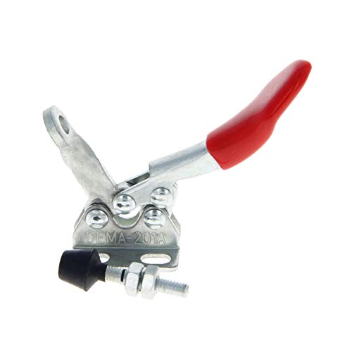 Horizontale Schnellspannklemme, Verstellbarer Kniehebelspanner Horizontal Modell 202FL 227kg 100° 80°(90 80 27 1pcs 201ABlack) von HIFRQVVC