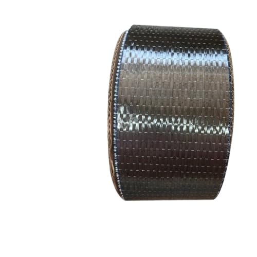 Kohlefasergewebe Unidirektionales Gewebe, 3K Echtkohlefaser-Gewebe-Geflechtgürtel, schlicht gewebter Stoff, Kohlefaser-Schlinge, 20 mm, 40 mm, 50 mm breit, 280 g/m², 1 Stück(50mm x 10m) von HIFRQVVC