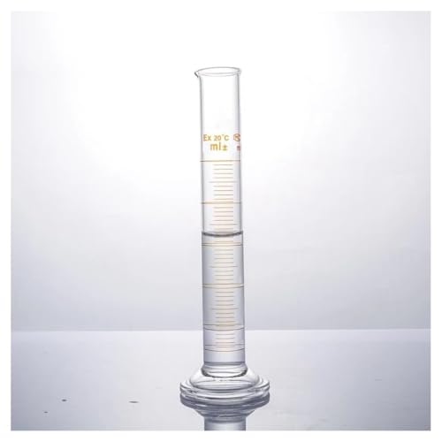 Labor Messgerät. 5 ml Messzylinder mit Ausguss und Graduierung, Glas, runder Boden, Labor, 110 mm Höhe, 0,1 ml Toleranz von HIFRQVVC