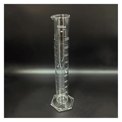 Labor Messgerät. Messzylinder mit sechseckiger Basis, Fassungsvermögen 10–2000 ml, Borosilikatglas, F08(F080010) von HIFRQVVC