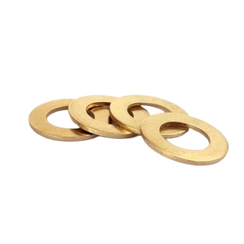 Messing-Unterlegscheiben, Messing-Unterlegscheiben M2 M2,5 bis M16, Packung mit 5–50 Stück(M2.5X6X0.4 100PCS) von HIFRQVVC