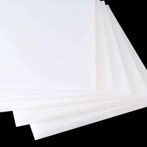 Nylonplatte, Nylon Plastic Sheet White 8-12mm Thickness Multiple Sizes for Industry DIY(500 * 500 * 8mm) von HIFRQVVC