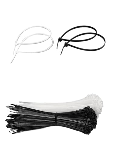 Plastikbänder, 1 Stück selbstsichernde Kabelbinder aus Nylon, 2,7 mm Breite, 150–300 mm Länge, mehrfarbig(4x200 Black 500pcs) von HIFRQVVC