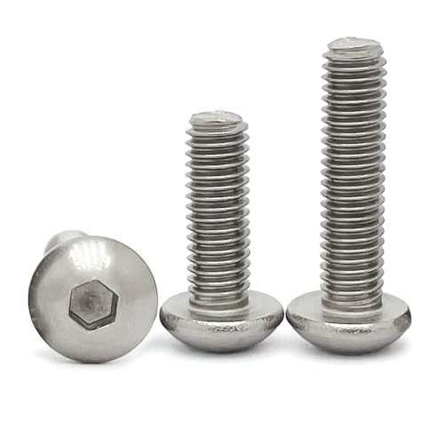 Sechskantschrauben, TA2-Halbrundkopfschrauben aus reinem Titan mit Innensechskant in mehreren Größen(M3x6mm-10pcs) von HIFRQVVC