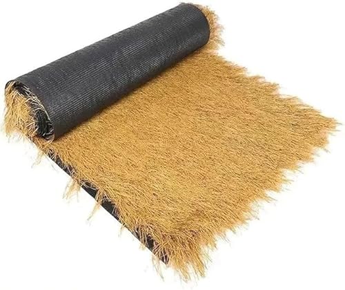 Synthetisches Strohdach, Künstliche Palmendachrolle, Kunstrasen for Tiki-Hüttenüberdachung, Gelb, 0,5 m x (1–20) m(1 * 15m(3.2 * 49.2ft)) von HIFRQVVC