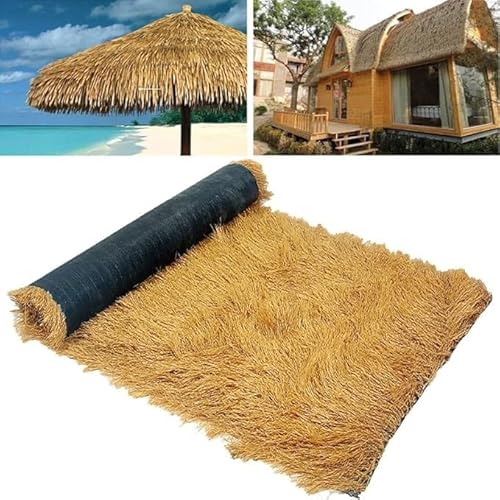Synthetisches Strohdach, Künstliches Stroh rollt 3,2 Fuß breite Längen 1–20 m for Tiki-Bar-Pool-Gartendach(1 * 1m(3.2 * 3.2ft)) von HIFRQVVC