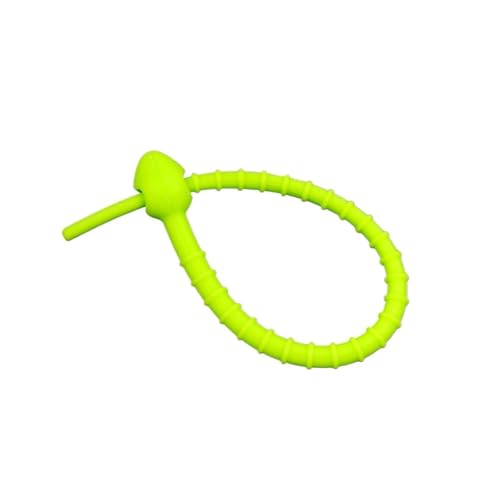 Wiederverwendbare Kabelbinder aus Silikon, Silikon-Kabelbinder 10er-Packung Mehrfarbig 18 cm(Green) von HIFRQVVC