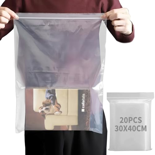 HIGA-JKL plastiktüten 20 Stück Zip Beutel 30x40cm Aufbewahrungsbeutel Wiederverschließbare Plastikbeutel erdickung Haltbar, Anwendbar Bastelbedarf, Kleideraufbewahrung（Keine Löcher） von HIGA-JKL