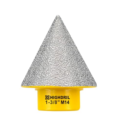 Diamant Fingerfräser - HIGHDRIL 35mm Diamant-Fasenfräser mit M14 Gewinde zum Vergrößern und Beschneiden bestehender Löcher in Porzellan, Keramik, Marmor, Granit von HIGHDRIL