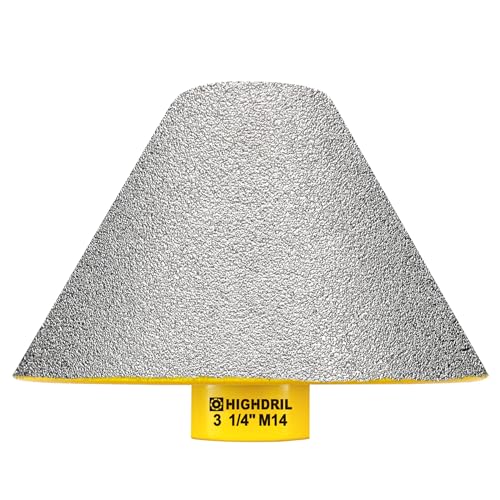 Diamant Fingerfräser - HIGHDRIL 82mm Diamant-Fasenfräser mit M14 Gewinde zum Vergrößern und Beschneiden bestehender Löcher in Porzellan, Keramik, Marmor, Granit von HIGHDRIL