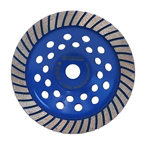 HIGHDRIL Diamant Schleiftopf Beton Doppelreihig 180MM x 22,23MM für Winkelschleifer - Diamant Schleiftopf für Stein,Beton,Fliesenkleber,Granit,Mauerwerk von HIGHDRIL