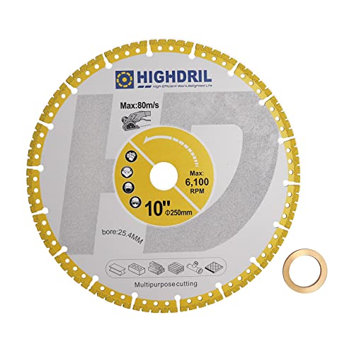 HIGHDRIL Diamant Trennscheibe für Metall - 230mm Universal Vakuumgelötet Scheibe für Betonstahl Blech Metall Winkeleisen Rostfreier Stahl Beton Granit Marmor HIGHDRIL Diamant Trennscheibe für Metall - 230mm Universal Vakuumgelötet Scheibe für Betonstahl Blech Metall Winkeleisen Rostfreier Stahl Beton Granit Marmor von HIGHDRIL