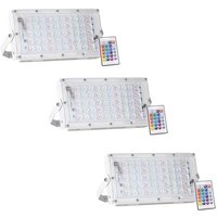 Außenstrahler Wasserdichte Gartenlampe rgb 3000LM 50LED IP66 - 3PC von HIGHSAM