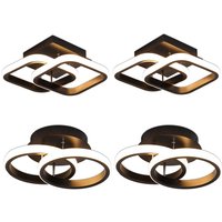 Deckenleuchten für den Innenbereich Acryl LED Kronleuchter Moderner runder Kronleuchter - 2PC Runde Form von HIGHSAM