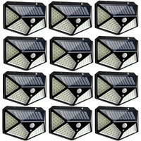 Highsam - Solarlampen 100LED IP65 Wasserdicht Outdoor - 12er Pack von HIGHSAM