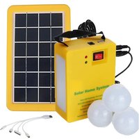 Solarlampen 3 Glühbirnen LED Camping Solar Power Generator Kit mit Batterie von HIGHSAM