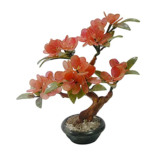 HIHELO Künstlicher Bonsai-Baum Jade Blume Kristall Geldbaum Bonsai Feng Shui Edelstein Dekoration Büro Home Kreative Schlafzimmer Home Kunsthandwerk Dekoration Desktop Fake Plant Greenery Decor von HIHELO