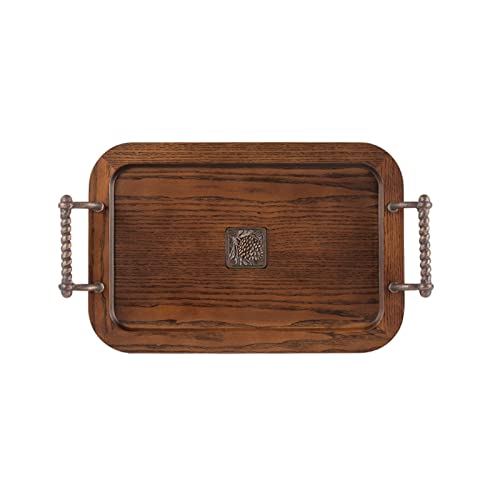 Tablett Tablett Rustikales Holz-Service-Tablett for Hinzufügen von Frühstücks-Couchtisch und Anderen Mehrzweck-Tabletts usw. Betttabletts von HIHELO