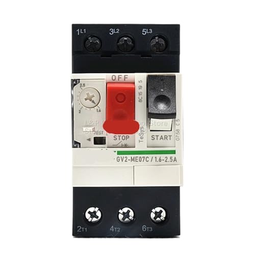 GV2ME07C Motorschutzschalter GV2-ME07C 1,6-2,5 A Druckknopf 3P Thermomagnetischer Typ Schwarz von HIHSYEWYB