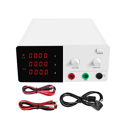 15V 60A 900W hochpräzises einstellbares LED-Schalt-DC-Netzteil Labor 30V 30A 20A 100V 5A Für Videoüberwachung, Radio(White,100V 5A) von HIHUPTRW