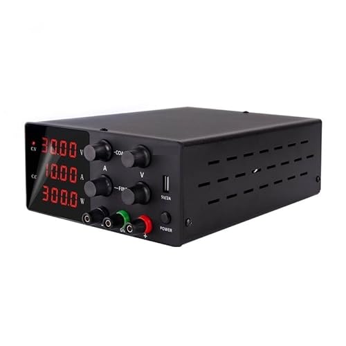 30V 10A Schaltlabor DC Einstellbares Netzteil Laborpräzisionsspannungsregler Stabilisator Schaltbankquelle Für Videoüberwachung, Radio(30V 10A 300W black) von HIHUPTRW