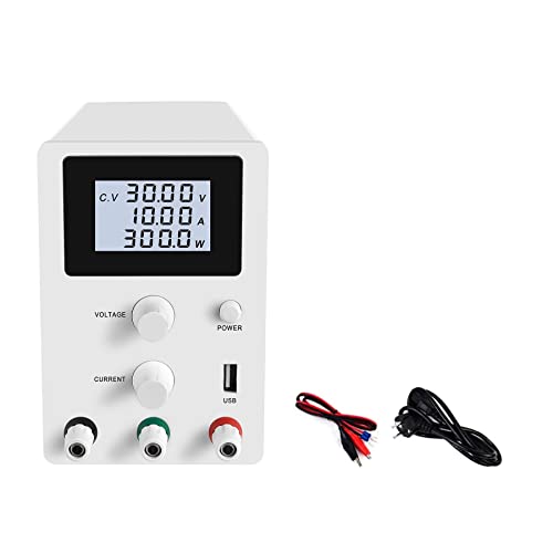 DC-Netzteil Labor Wartungswerkbank 30V 10A Spannung Stromregler 60V 5A Stabilisator Schaltleistung Für Videoüberwachung, Radio(30V 10A White) von HIHUPTRW