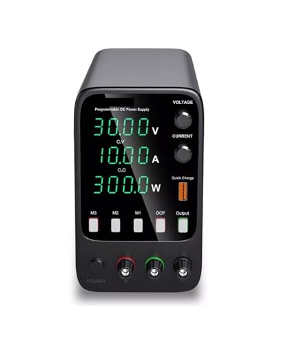 Einstellbare DC-Stromversorgung 30 V 10 A Laborprogrammierbare Speicherfunktion Bankstromquelle Spannungsreglerschalter Für Videoüberwachung, Radio(120V 3A) von HIHUPTRW