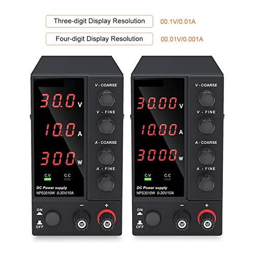 Einstellbares DC-Netzteil 30 V 10 A LED-Labornetzteil 60 V 5 A Spannungsregler Stabilisator Schaltbankquelle Für Videoüberwachung, Radio(4Digits 120V 3A) von HIHUPTRW