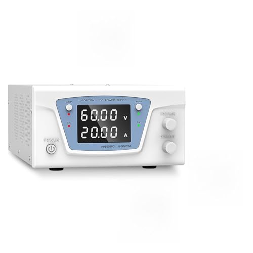 Einstellbares DC-Netzteil 60 V 20 A Metallanodisierung Labortisch Quelle Stabilisierte Schalterleistung 30 V 10 A 500 W 1000 W DIY Für Videoüberwachung, Radio(60V 20A) von HIHUPTRW