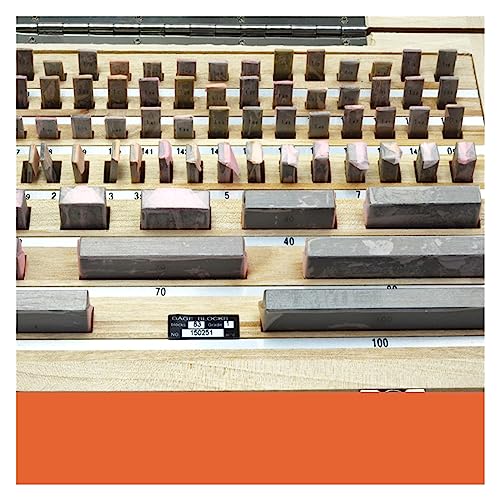 Einstellblöcke, 1,005–100 mm 0 Grade, 1 Grade Blocklehre, Inspektionsblock 83 Stück/Set Inspektionsmesswerkzeuge Holzbearbeitungswerkzeuge(1 grade) von HIHUPTRW