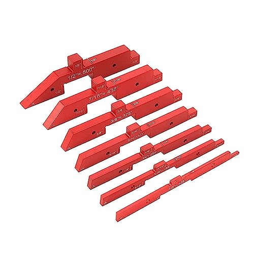 Einstellblöcke, 7-teilige Aluminium-Präzisions-Einstellblöcke, Höhenlehren-Set for Oberfräse, Tischkreissägen-Zubehör und Winkel-Holzbearbeitungs-Einrichtung Holzbearbeitungswerkzeuge Einstellblöcke, 7-teilige Aluminium-Präzisions-Einstellblöcke, Höhenlehren-Set for Oberfräse, Tischkreissägen-Zubehör und Winkel-Holzbearbeitungs-Einrichtung Holzbearbeitungswerkzeuge von HIHUPTRW