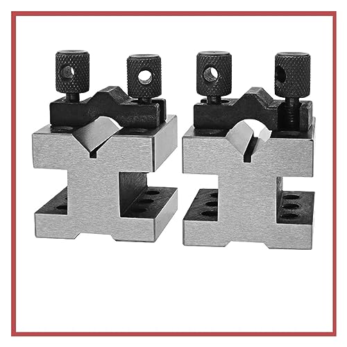 Einstellblöcke, V-Block-Erdungspaar mit Klemmsatz, präzise abgestimmtes Paar, präzises 35 x 35 x 30 mm 90°-Machinist-Mehrzweck-Messgerät Holzbearbeitungswerkzeuge(60x60x50 2pcs) von HIHUPTRW