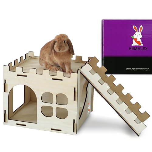 HIIMALEX Extra großes, stabiles Hasenschloss, Versteck für Kaninchen, Spielhaus mit Treppen, runde Kanten, abnehmbare Lebensräume für Kaninchen, Igel, Meerschweinchen, Chinchilla, Hamster, Rennmäuse HIIMALEX Extra großes, stabiles Hasenschloss, Versteck für Kaninchen, Spielhaus mit Treppen, runde Kanten, abnehmbare Lebensräume für Kaninchen, Igel, Meerschweinchen, Chinchilla, Hamster, Rennmäuse von HIIMALEX