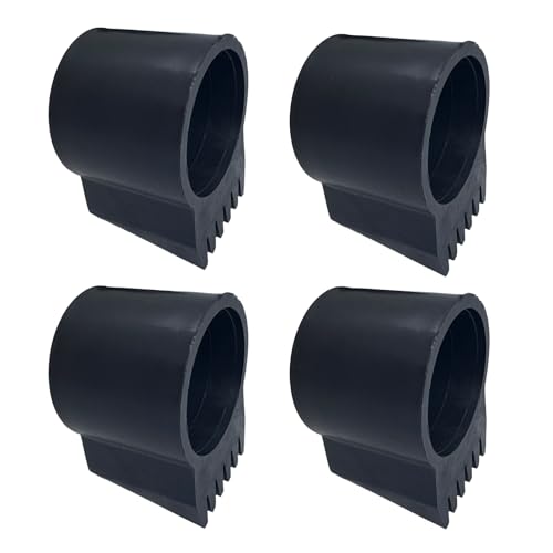 Ersatzfüße für Eierstuhlständer, passend für Beinrohre mit 4,2 cm Durchmesser, rutschfeste Vinyl-Endkappen zur Sicherung und Stabilisierung von Hängesesseln auf harten Böden, Schwarz, 4 Stück von HIJOYPAL