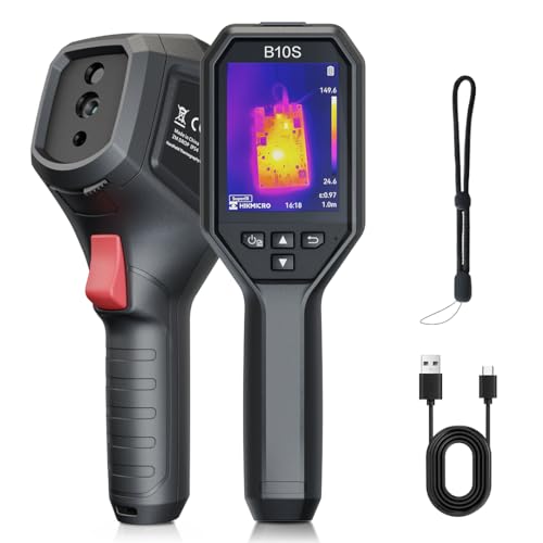 HIKMICRO B10S Wärmebildkamera IR Auflösung 256 x 192, eingebauten 2MP Kamera, Wärmebildkamera für Gebäudeinspektion, 25 Hz Bildwiederholfrequenz, 640 × 480 Auflösung LCD Bildschirm, IP54, -20°C~550°C von HIKMICRO
