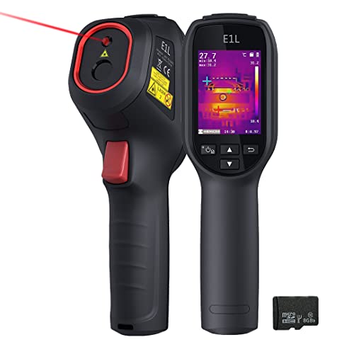 HIKMICRO E1L Kompakte Wärmebildkamera, 160 x 120 IR-Auflösung/19200 Pixeln, 25Hz Bildfrequenz, thermokamera mit Laserpointer und Software, -4°F bis 1022°F Messbereich von HIKMICRO