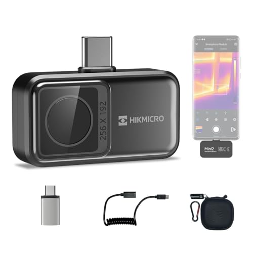 HIKMICRO Mini2 Wärmebildkamera Android, 256 x 192 IR-Auflösung, Wärmebildkamera 25 Hz Bildfrequenz, 50° Weitwinkel, Infrarotkamera 49.152 Pixel, -20°C bis 350°C, USB-C (nicht IOS kompatibel) von HIKMICRO