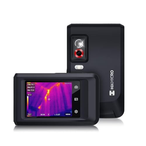 HIKMICRO Pocket1 192 x 144 IR Auflösung Wärmebildkamera mit 8MP Sichtkamera, 25 Hz, Wi-Fi, 3.5" Touchscreen Thermokamera mit Software, IP54, -4°F~752°F von HIKMICRO
