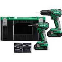 18V Set Bohrmaschine DS18DD + Schrauber WH18DD + 2 Batterien 5Ah - KC18DDWAZ - Hikoki von HIKOKI